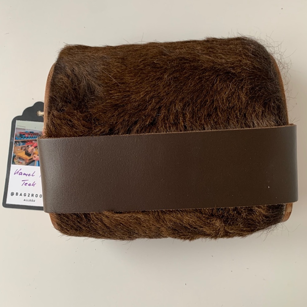 NWT @Bag2Roots Camel hair & Teak Bag